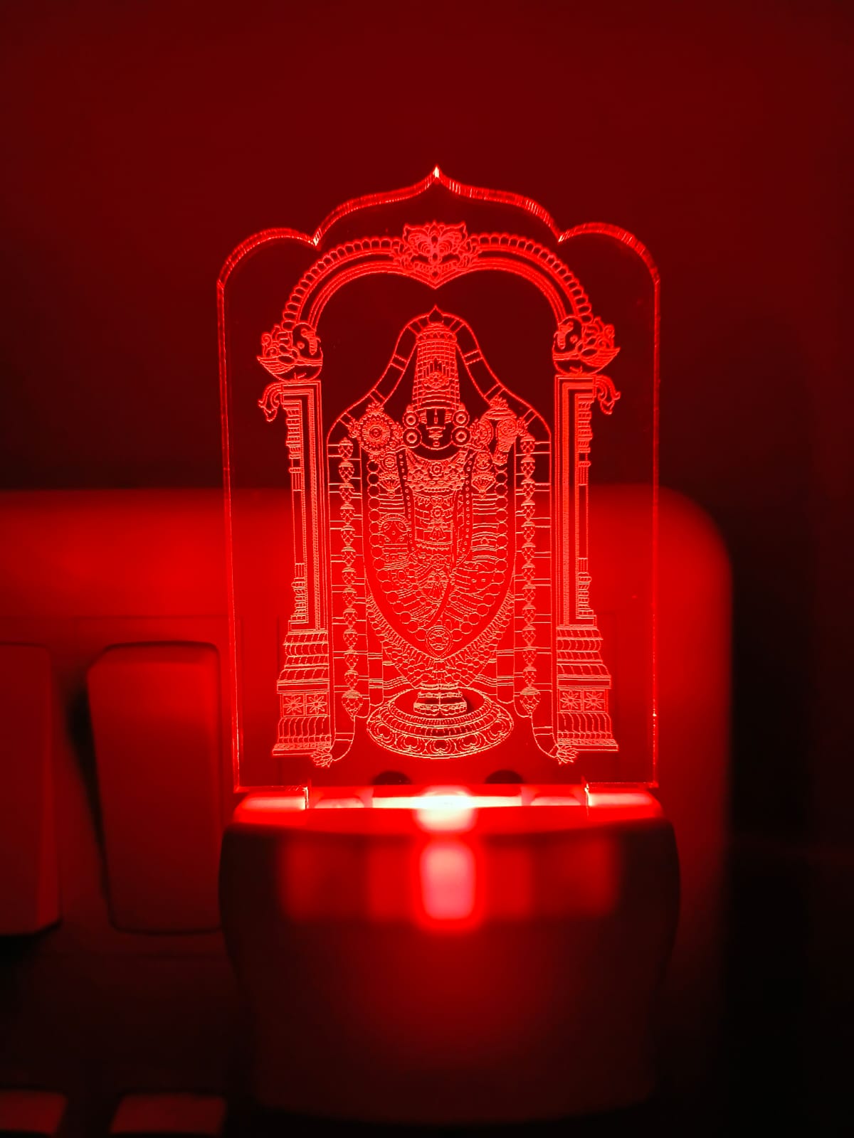 Sri Venkateswara Swamy 3D LED Acrylic Night Lamp