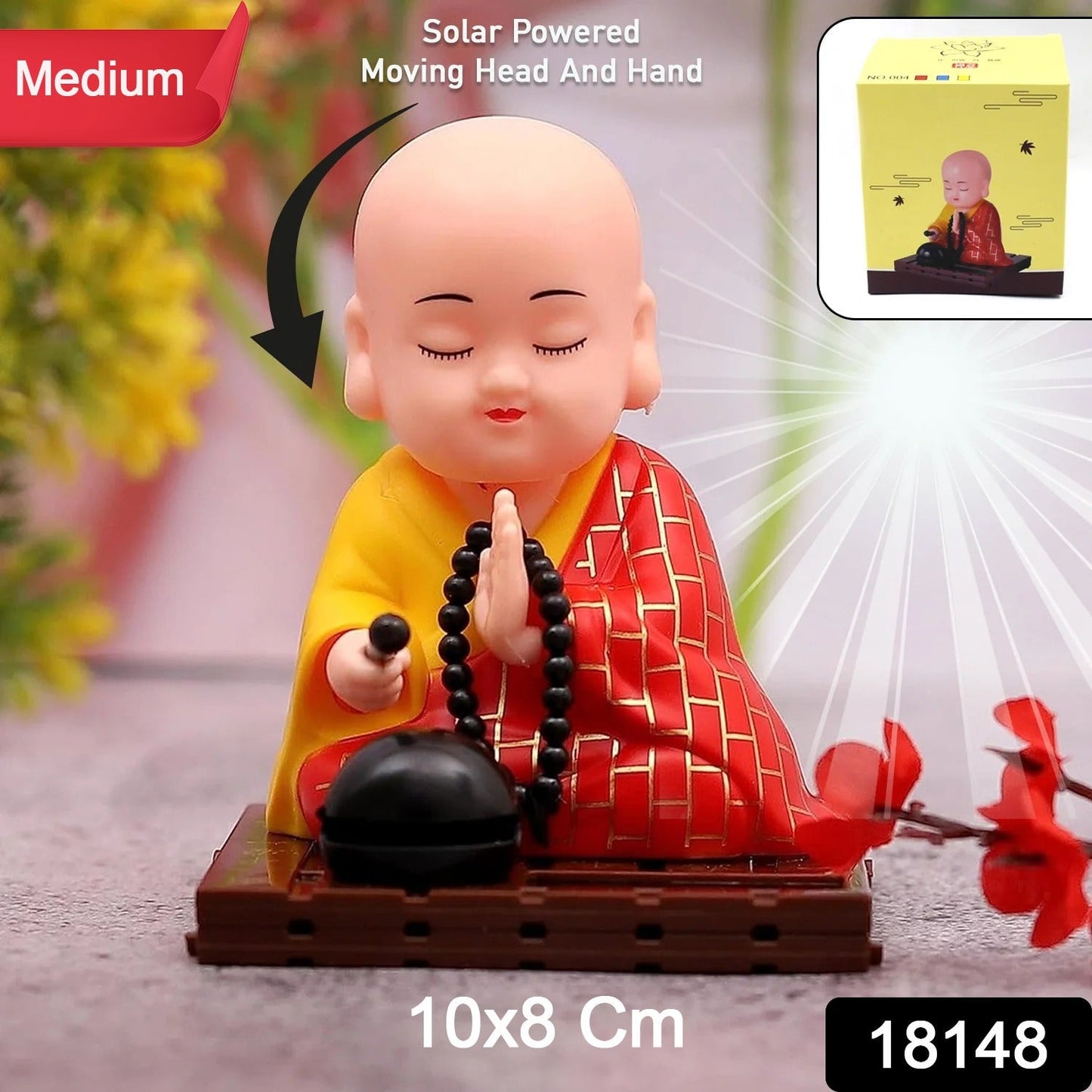 Moving Buddha Solar Showpiece