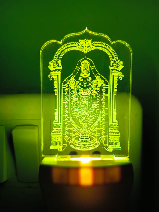 Sri Venkateswara Swamy 3D LED Acrylic Night Lamp