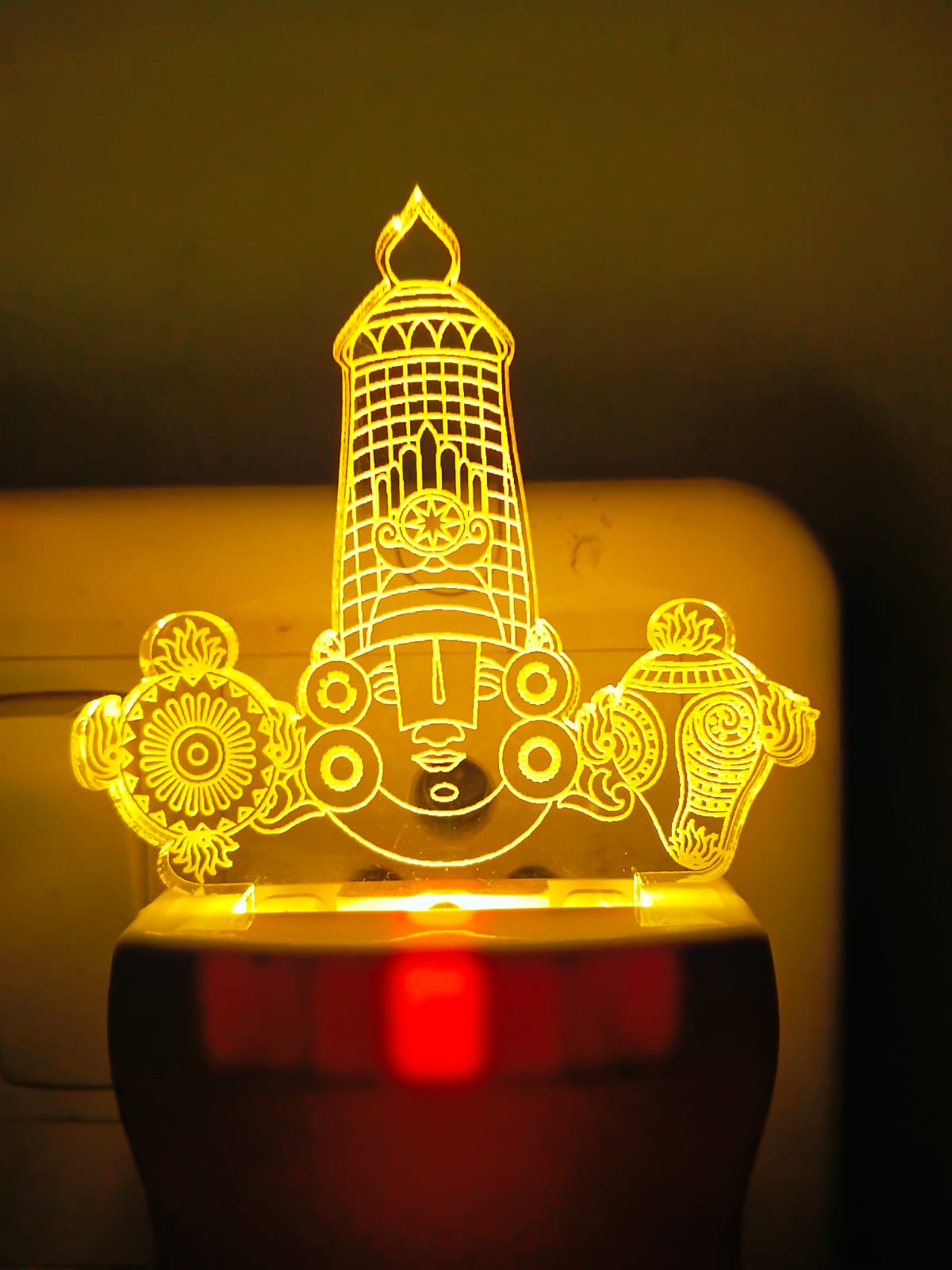Tirupati Balaji 3D Multicolour LED Acrylic Lamp
