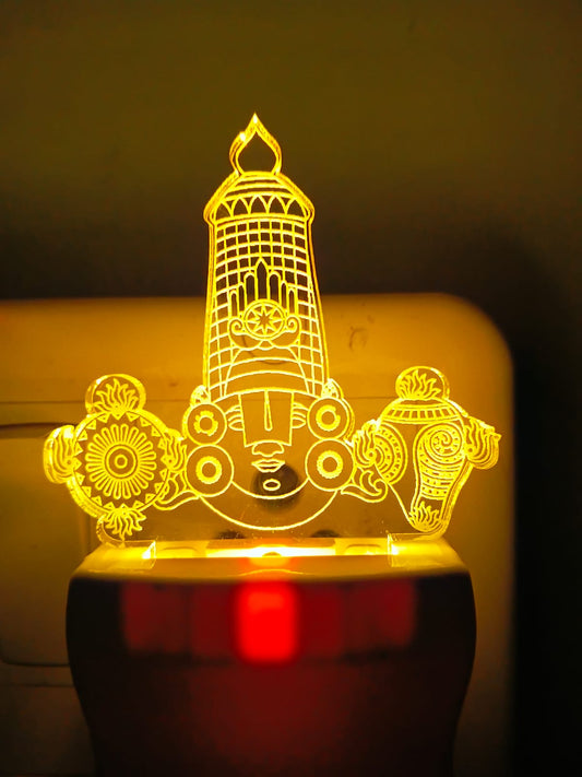 Tirupati Balaji 3D Multicolour LED Acrylic Lamp