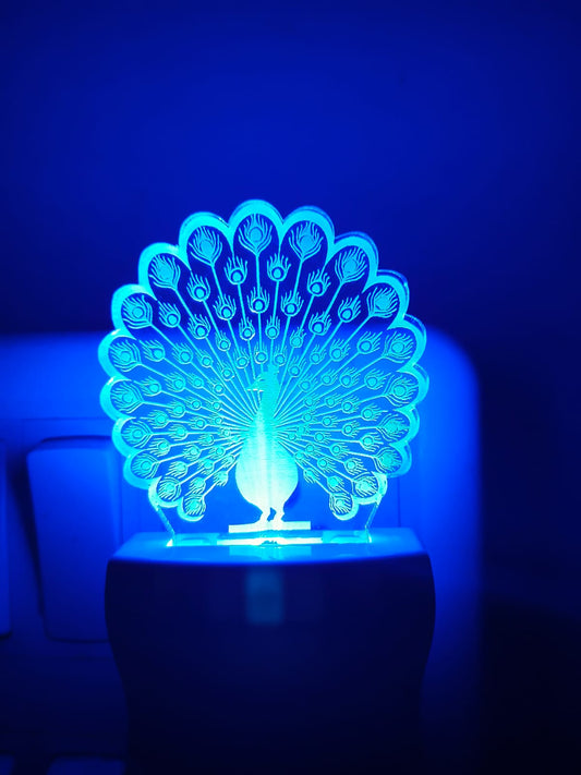 Peacock LED Acrylic Lamp