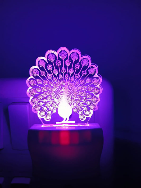 Peacock LED Acrylic Lamp