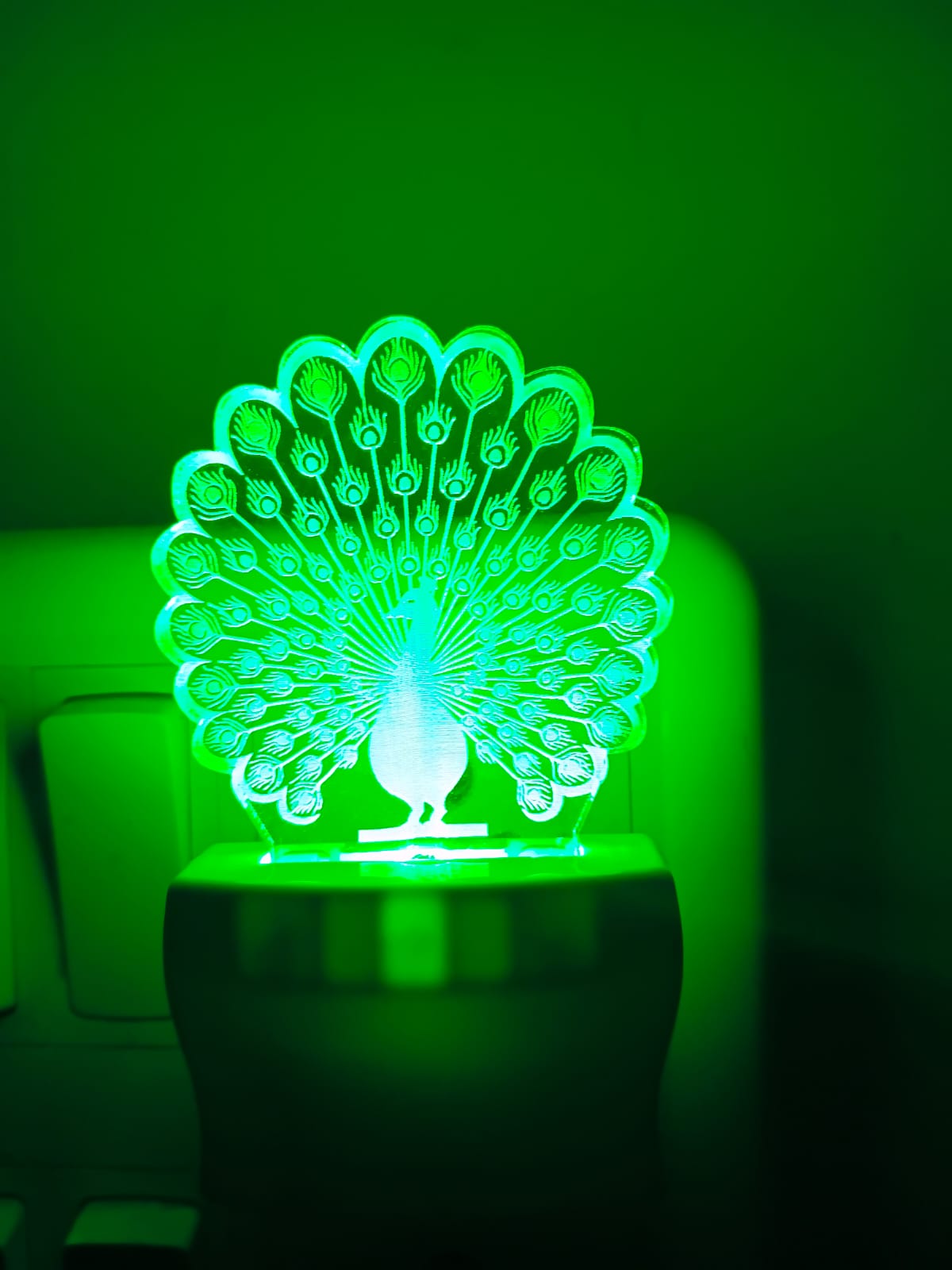 Peacock LED Acrylic Lamp