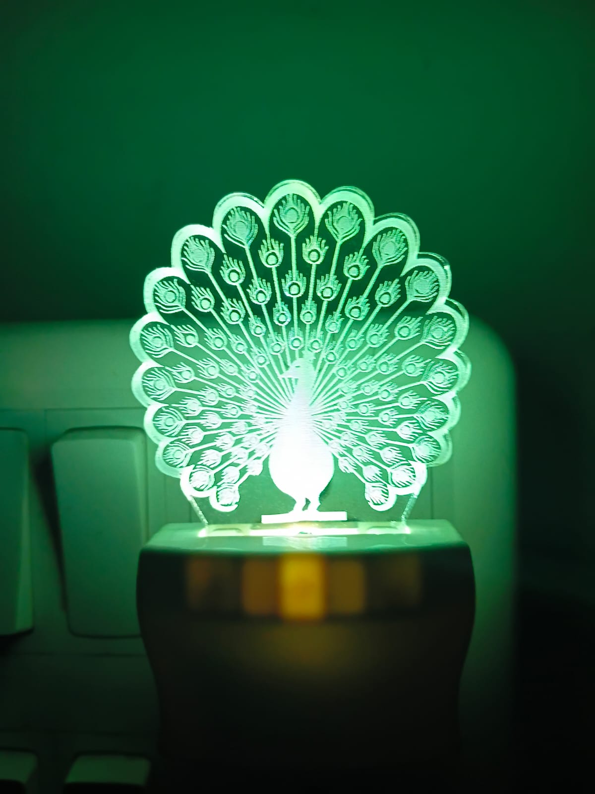 Peacock LED Acrylic Lamp