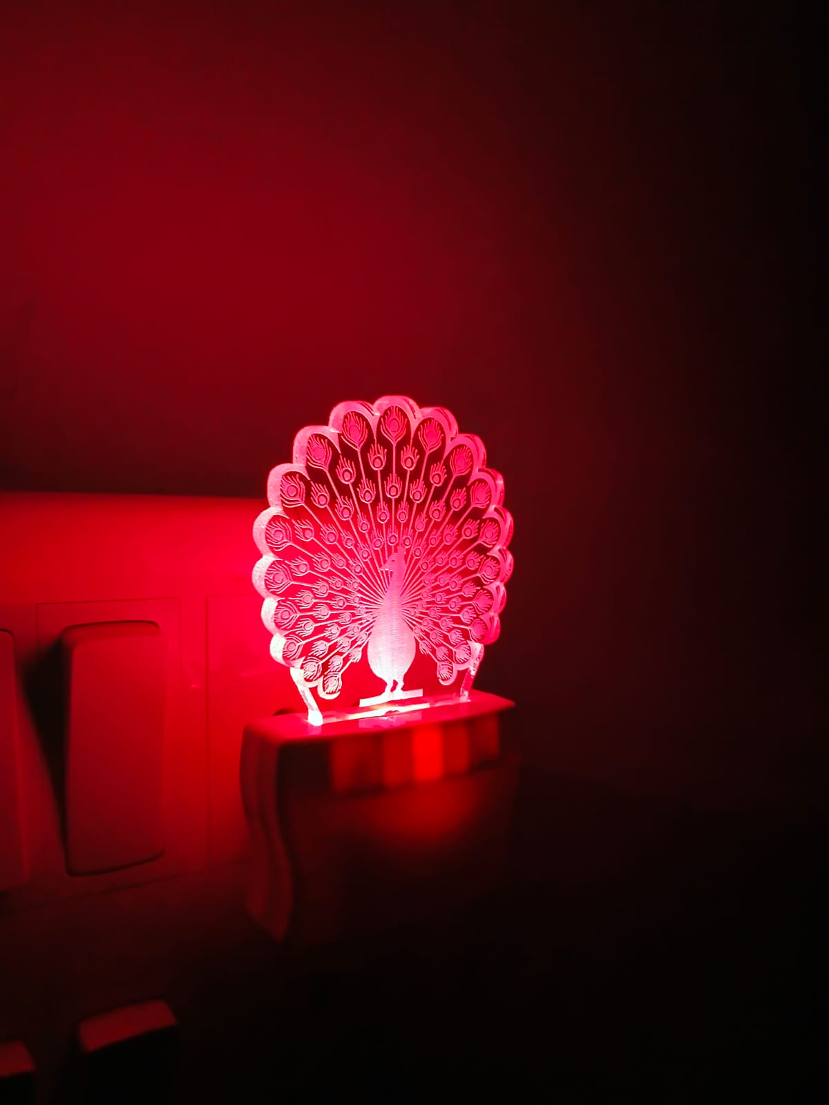 Peacock LED Acrylic Lamp