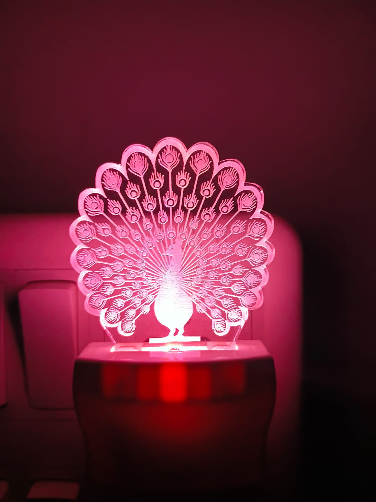 Peacock LED Acrylic Lamp