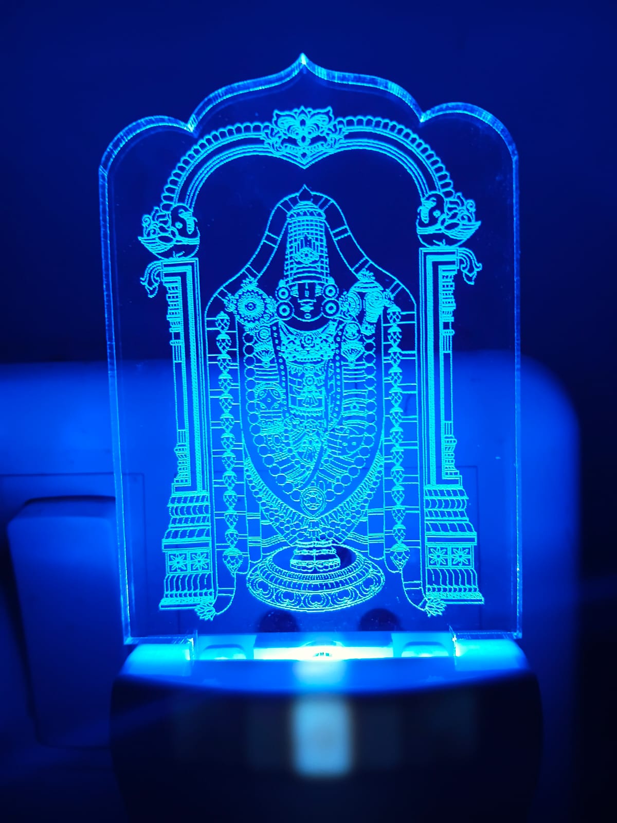 Sri Venkateswara Swamy 3D LED Acrylic Night Lamp