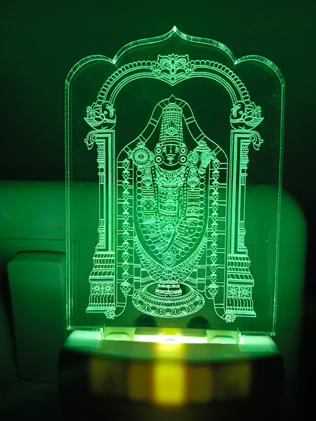 Sri Venkateswara Swamy 3D LED Acrylic Night Lamp