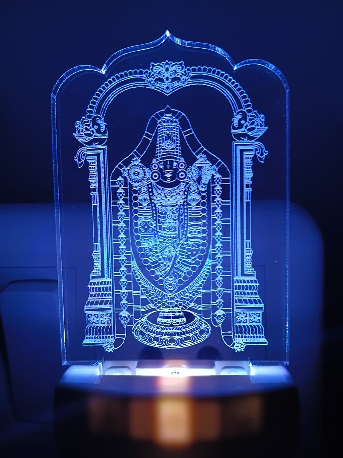 Sri Venkateswara Swamy 3D LED Acrylic Night Lamp