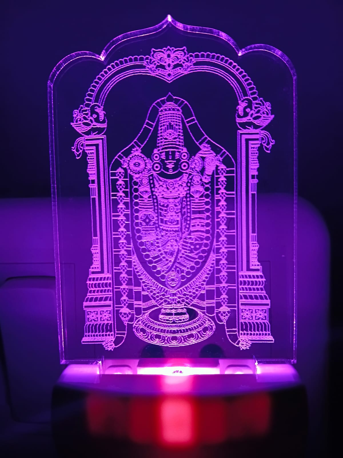 Sri Venkateswara Swamy 3D LED Acrylic Night Lamp