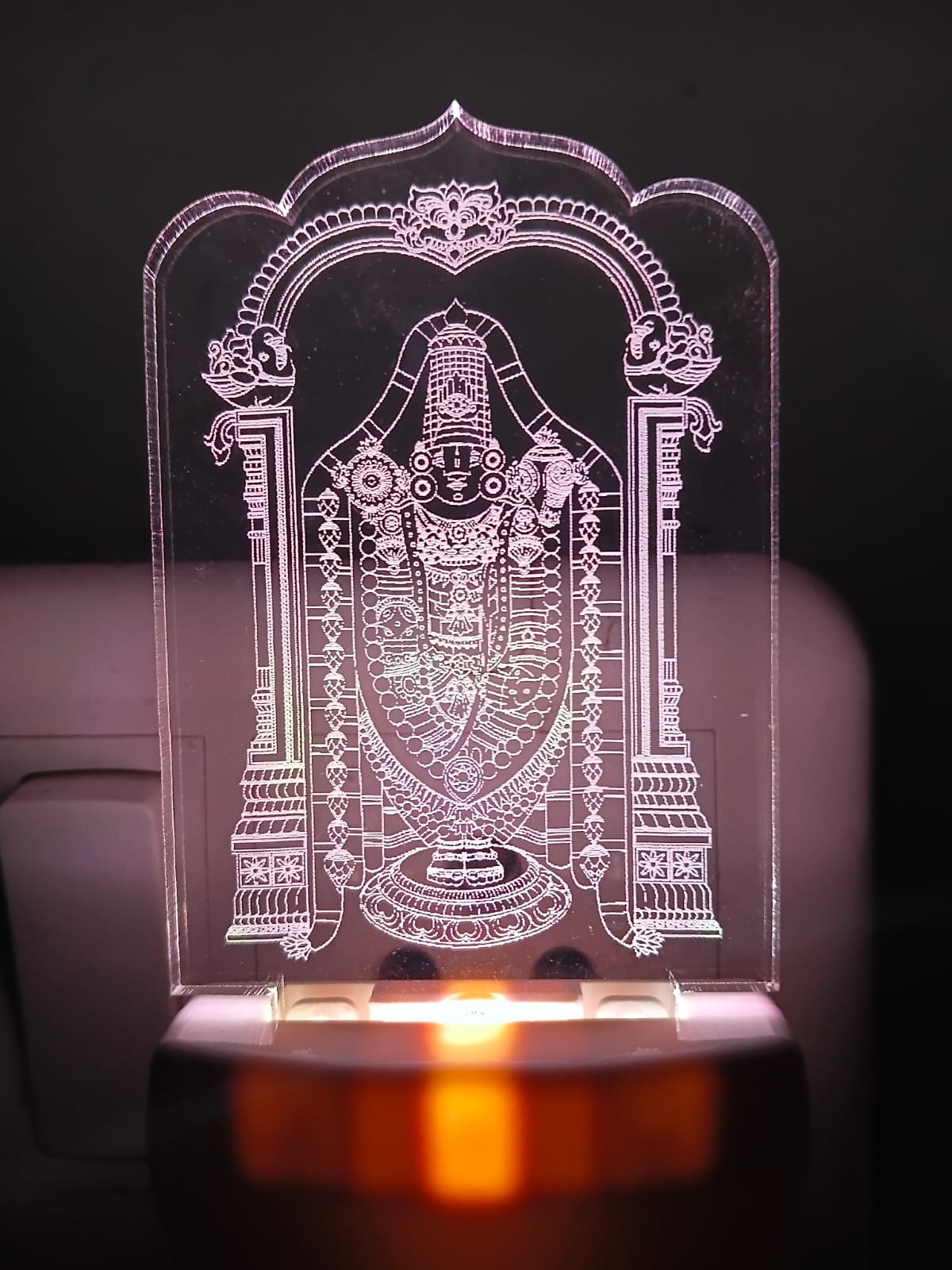 Sri Venkateswara Swamy 3D LED Acrylic Night Lamp