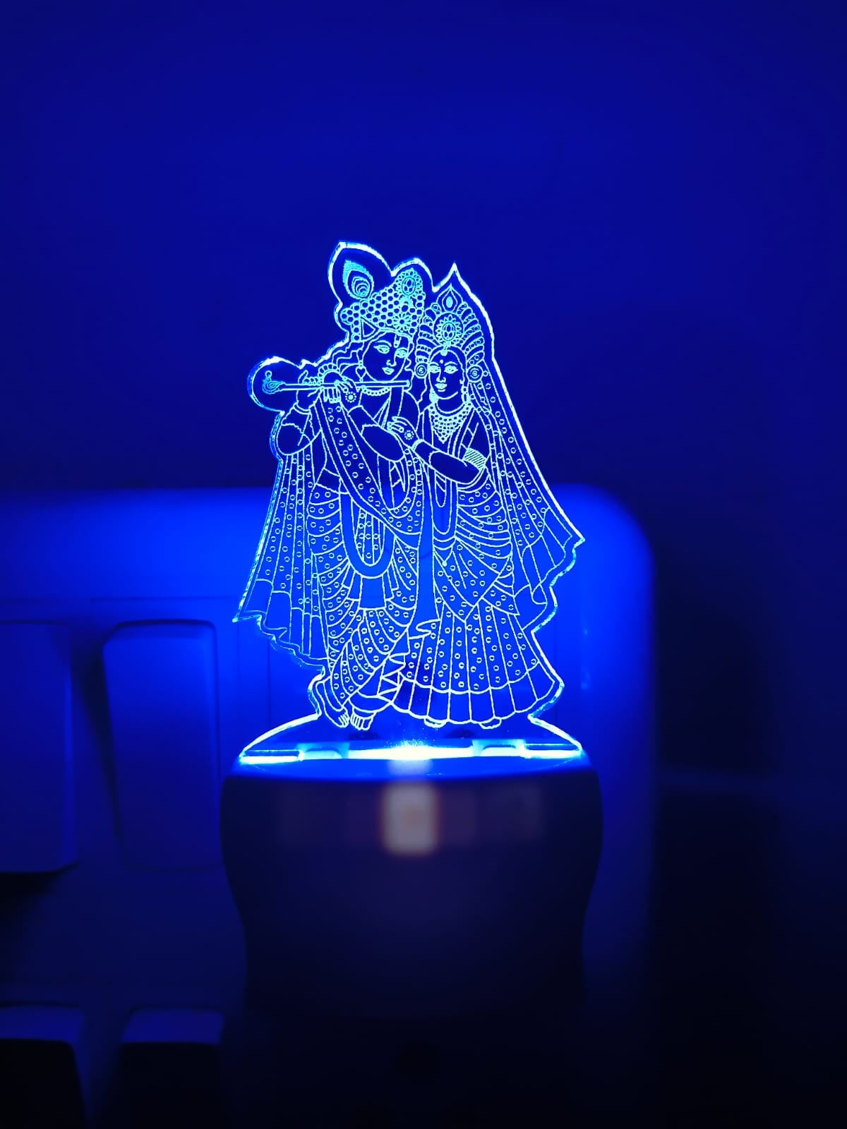 Radha Krishna LED Acrylic Lamp
