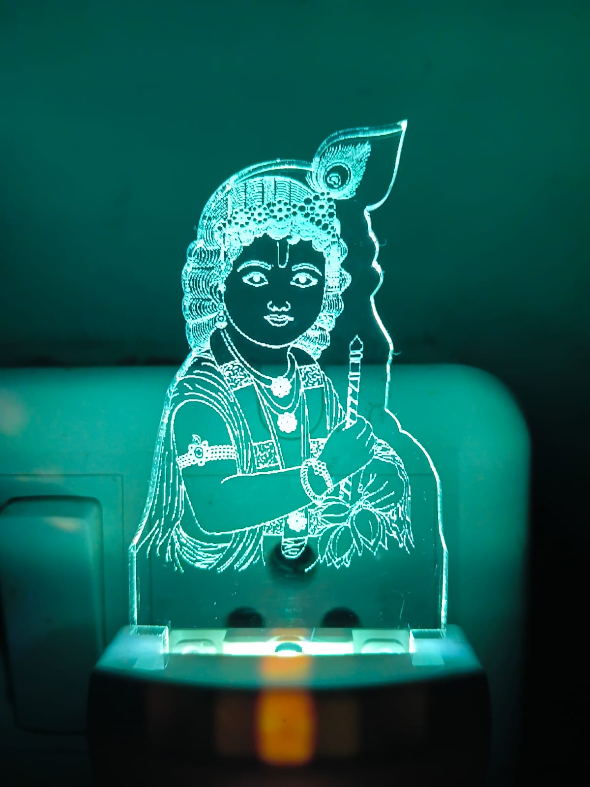 Shree Krishna 3D Multicolour LED Acrylic Lamp