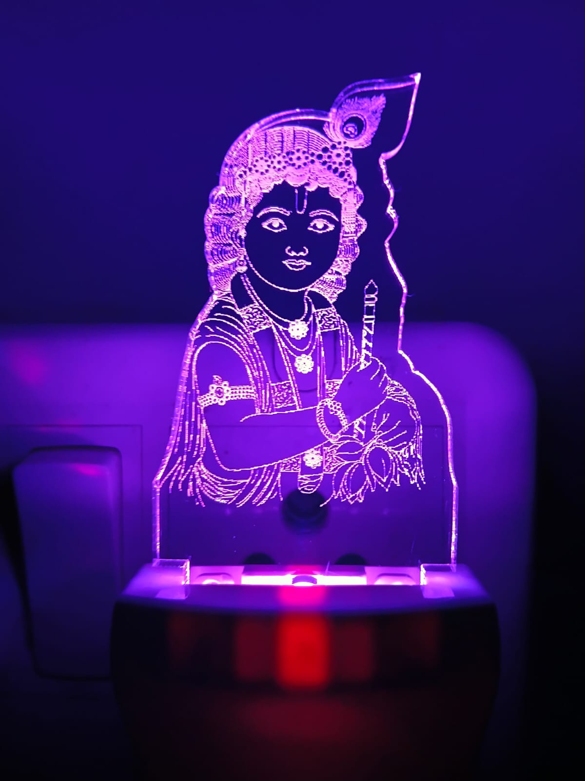 Shree Krishna 3D Multicolour LED Acrylic Lamp