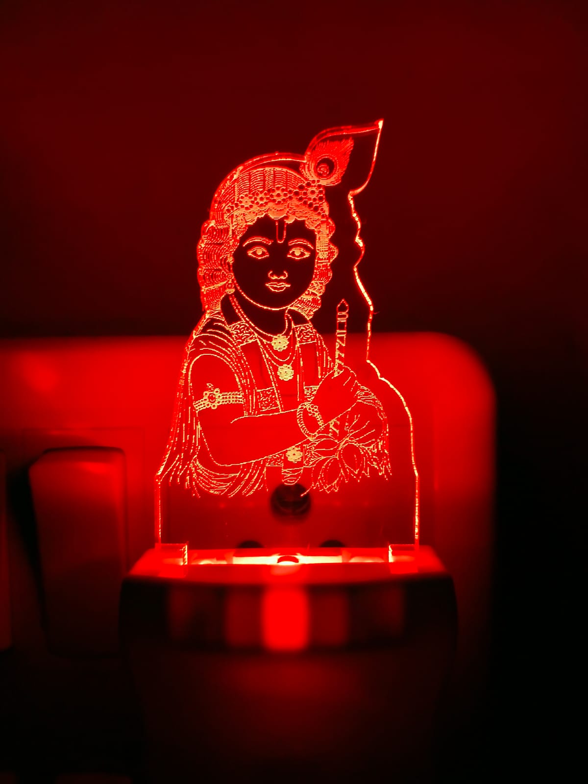 Shree Krishna 3D Multicolour LED Acrylic Lamp