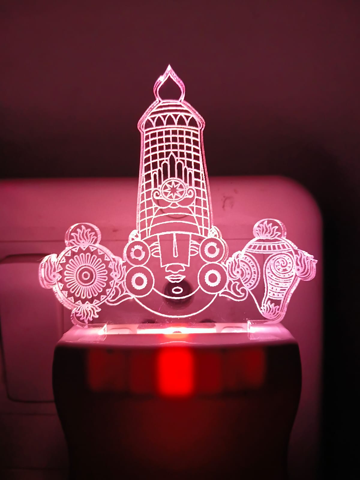 Tirupati Balaji 3D Multicolour LED Acrylic Lamp