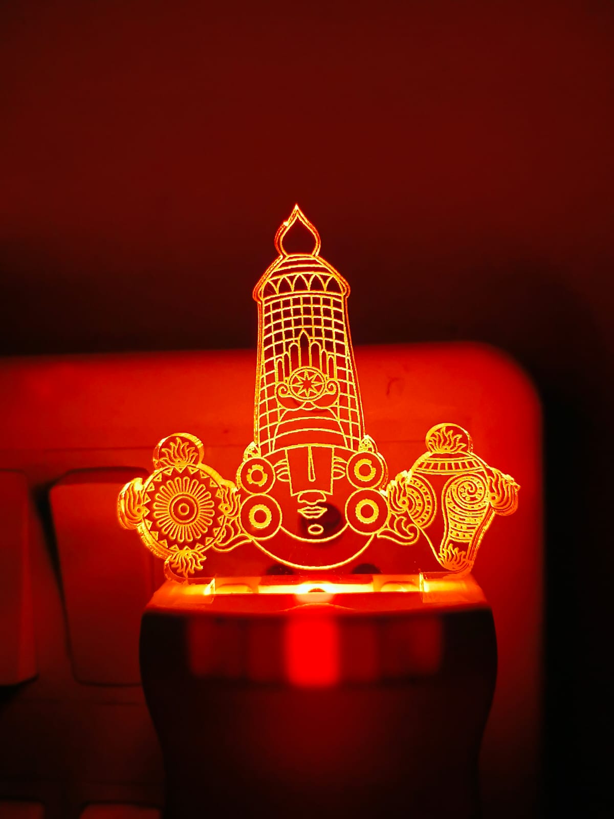 Tirupati Balaji 3D Multicolour LED Acrylic Lamp