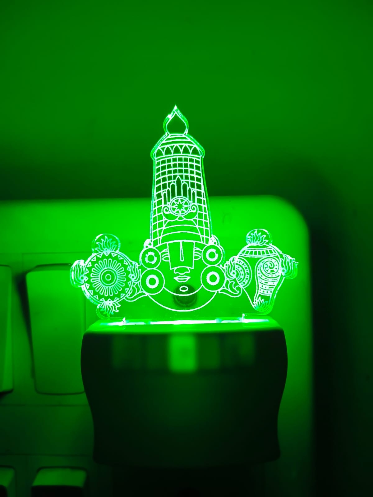 Tirupati Balaji 3D Multicolour LED Acrylic Lamp