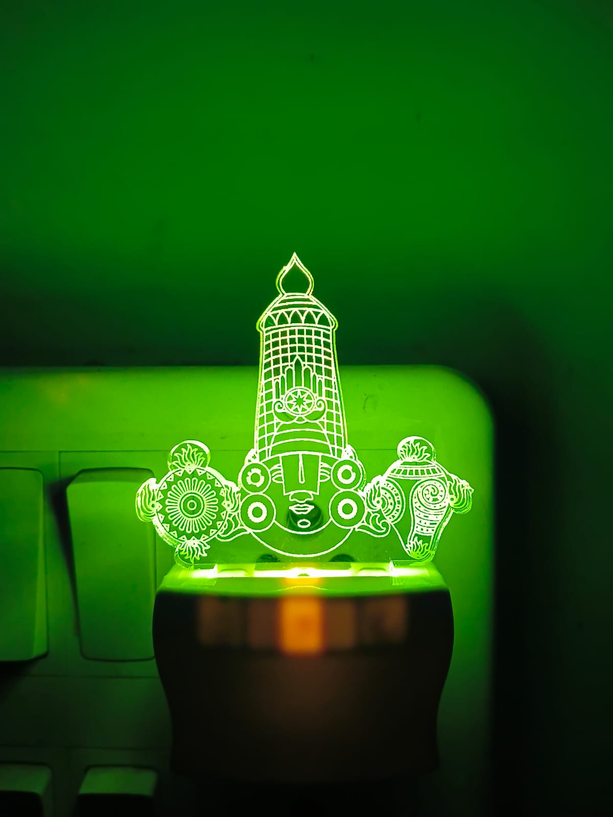 Tirupati Balaji 3D Multicolour LED Acrylic Lamp