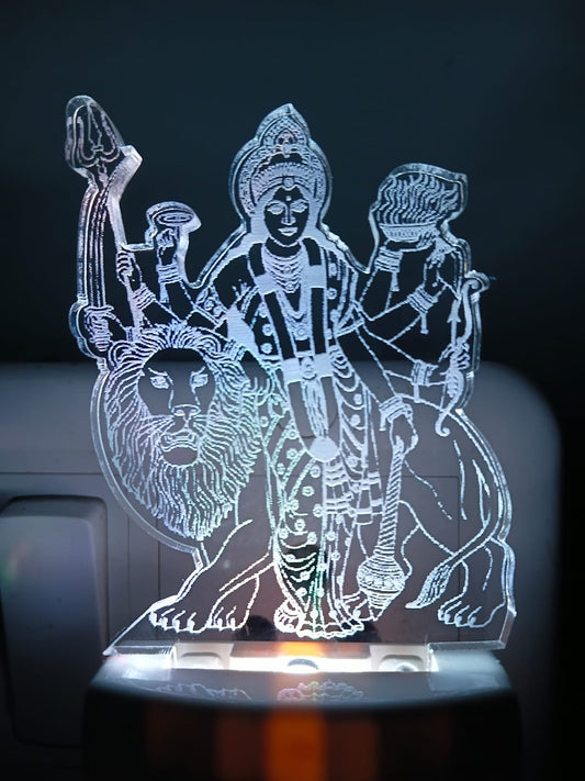 Maa Durga 3D Multicolour LED Acrylic Lamp